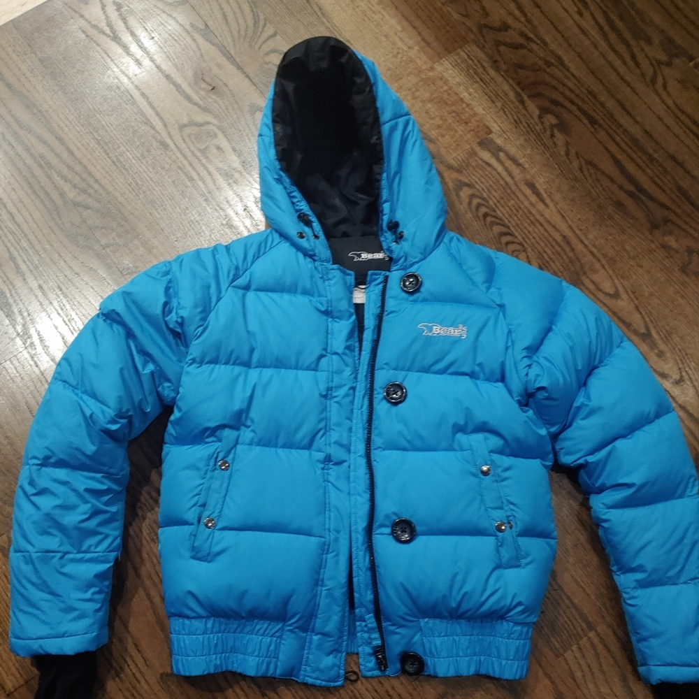 Bear USA down fill jacket youth L 14 16 boy blue